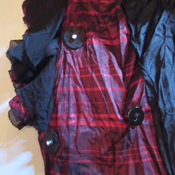 ALBERTO MAKALI Vintage Top Jacket Blouse Ruffles Crinkle 90s Unicorn Label Large - Picture 12 of 14